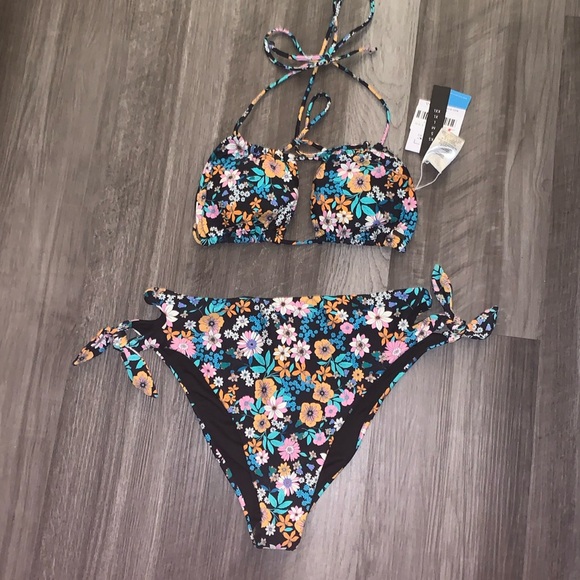 O'Neill Other - NWT O’Neill Black Floral Tatum Encinitas Bikini